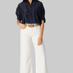 Next Ex Midnight Cotton Silk Ruffle Shirt - TWP