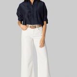 Next Ex Midnight Cotton Silk Ruffle Shirt - TWP