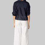 Next Ex Midnight Cotton Silk Ruffle Shirt - TWP