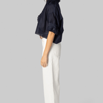Next Ex Midnight Cotton Silk Ruffle Shirt - TWP