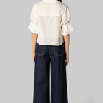 Next Ex White Cotton Silk Ruffle Shirt - TWP