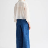 Next Ex White Cotton Silk Ruffle Shirt - TWP
