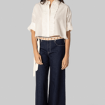 Next Ex White Cotton Silk Ruffle Shirt - TWP