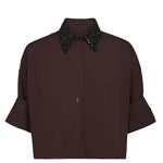 Next Ex with Crystal Collar Shirt - TWP