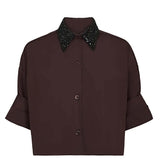 Next Ex with Crystal Collar Shirt - TWP