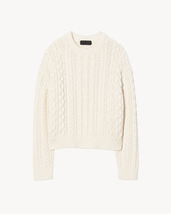 Rory Cotton Cable Knit Sweater - The Posh Peacock