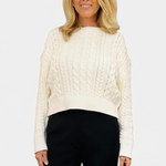 Rory Cotton Cable Knit Sweater - The Posh Peacock