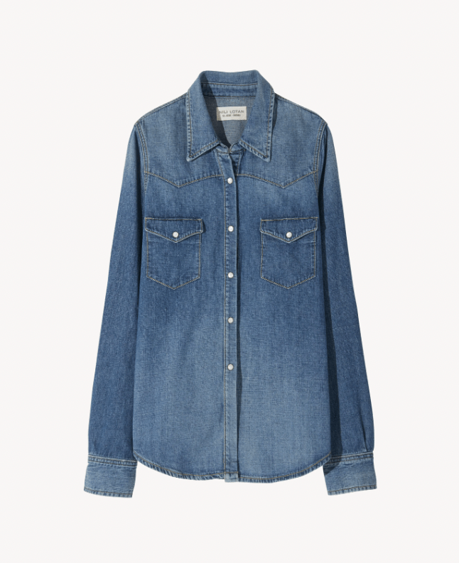 Nili Lotan Travis Denim Shirt - The Posh Peacock