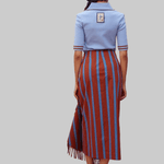 Noura Knit Blue Polo - Alemais