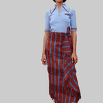 Noura Knit Blue Polo - Alemais