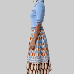 Noura Knit Blue Polo - Alemais