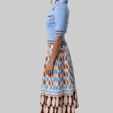 Noura Knit Blue Polo - Alemais