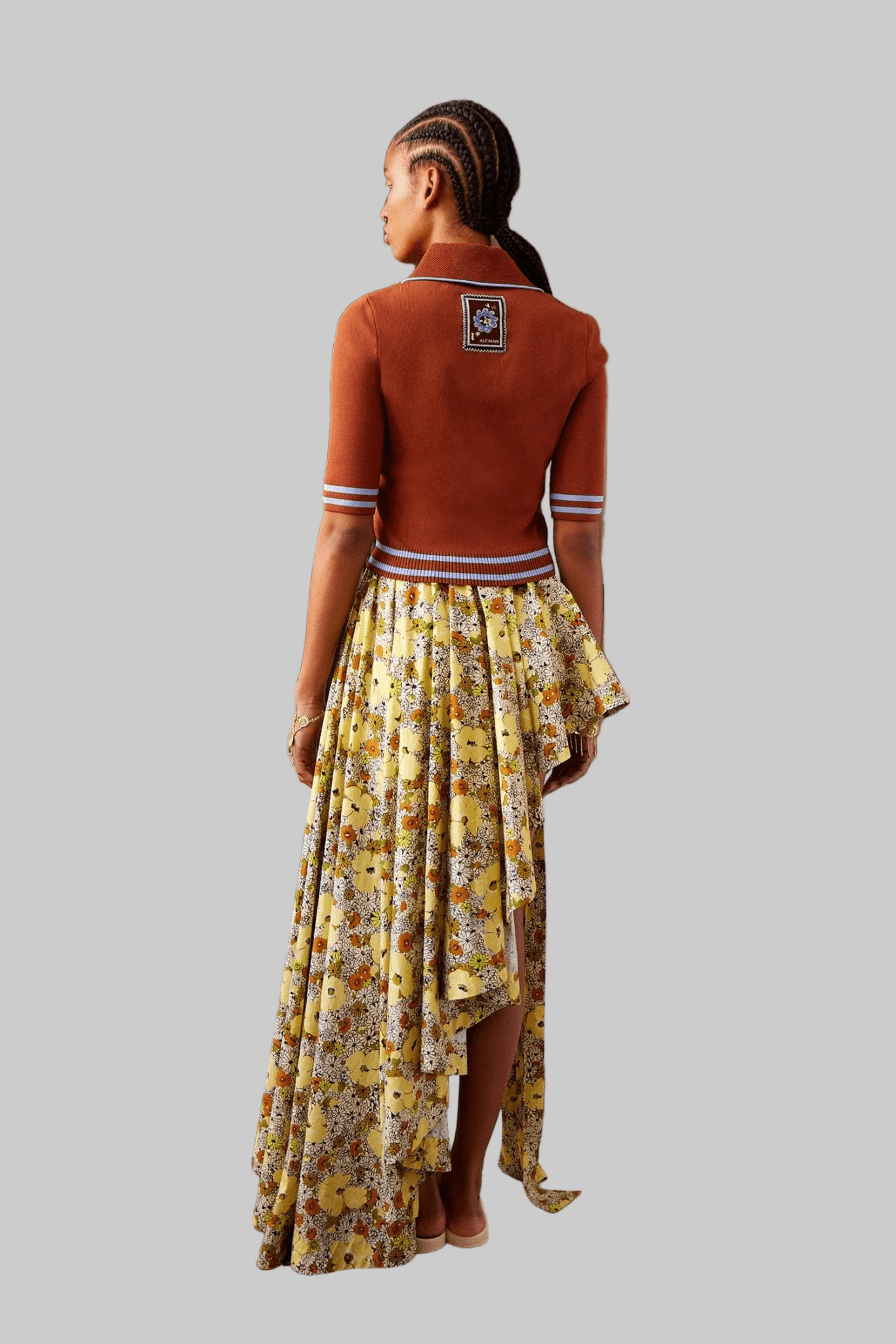 Noura Knit Rust Polo - Alemais