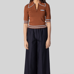 Noura Knit Rust Polo - Alemais