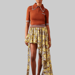 Noura Knit Rust Polo - Alemais