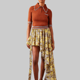 Noura Knit Rust Polo - Alemais