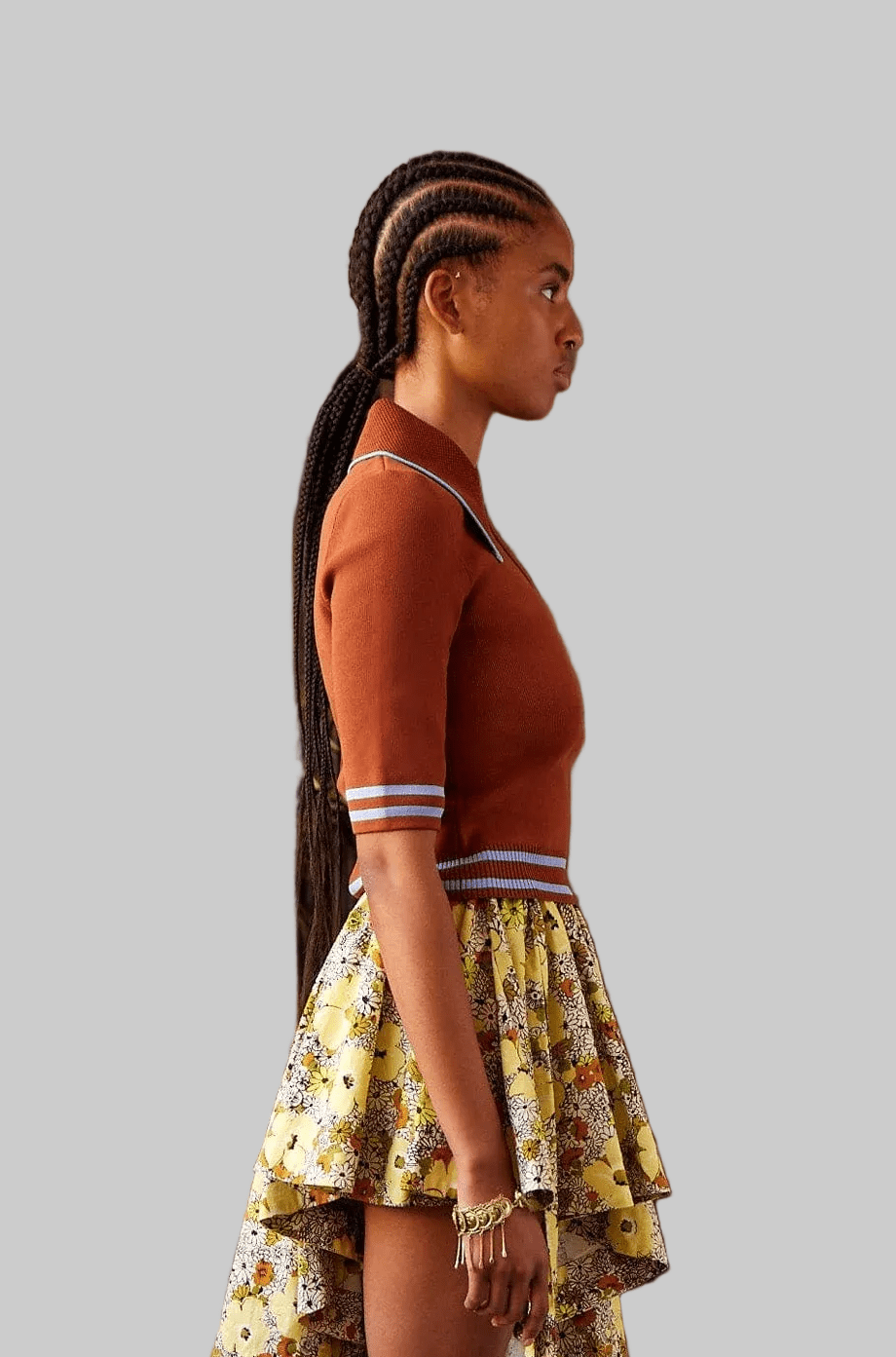 Noura Knit Rust Polo - Alemais