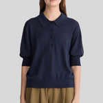 Oda Midnight Polo Top - Apiece Apart