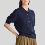 Oda Midnight Polo Top - Apiece Apart