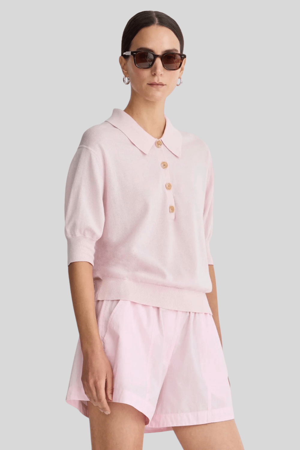 Oda Rosewater Polo Top - Apiece Apart