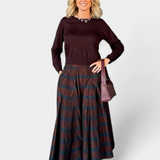 Striped Taffeta Skirt - The Posh Peacock