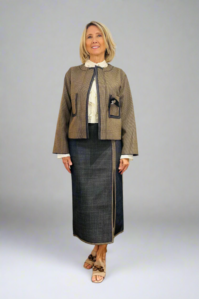 Bounded Denim Skirt - The Posh Peacock