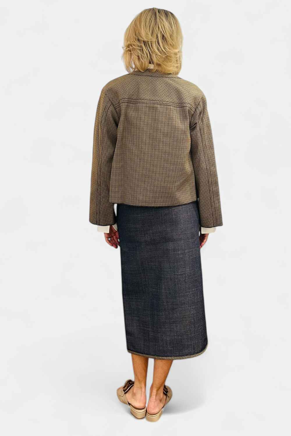 Bounded Denim Skirt - The Posh Peacock