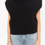 Sleeveless Black Sweater - The Posh Peacock