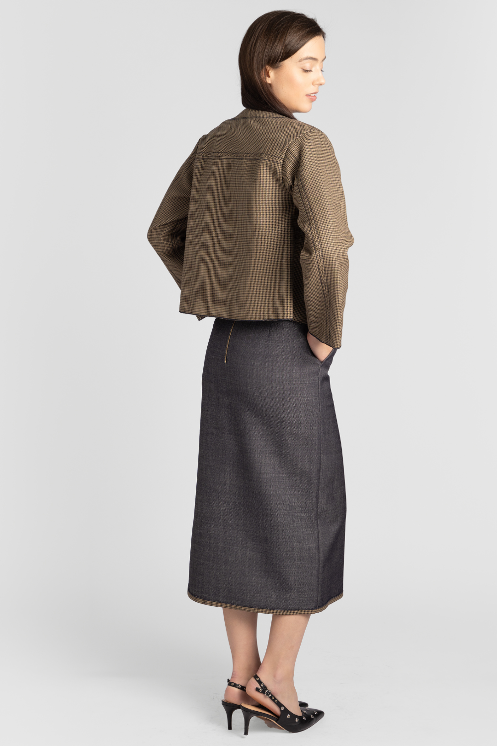 Bounded Denim Skirt - The Posh Peacock