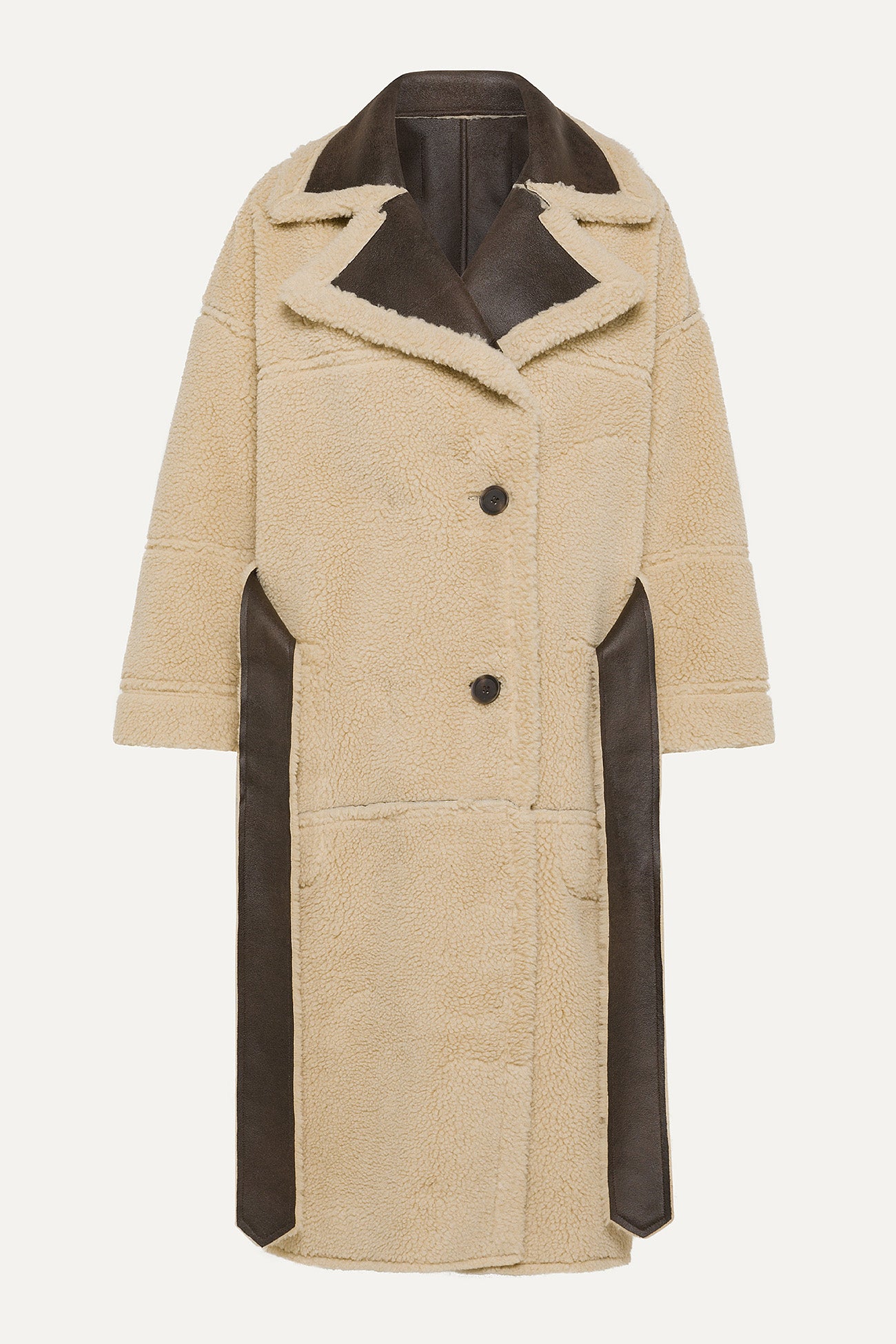 Sheepskin Reversible Long Coat - The Posh Peacock