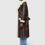 Sheepskin Reversible Long Coat - The Posh Peacock