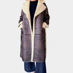 Sheepskin Reversible Long Coat - The Posh Peacock