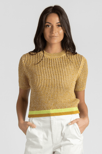 Organic Cotton Mesh T-Shirt - White + Warren