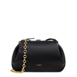 Oyster Clutch Mini Black Pebble Grain Leather - Yuzefi