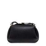 Oyster Clutch Mini Black Pebble Grain Leather - Yuzefi