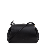 Oyster Clutch Mini Black Pebble Grain Leather - Yuzefi