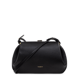 Oyster Clutch Mini Black Pebble Grain Leather - Yuzefi