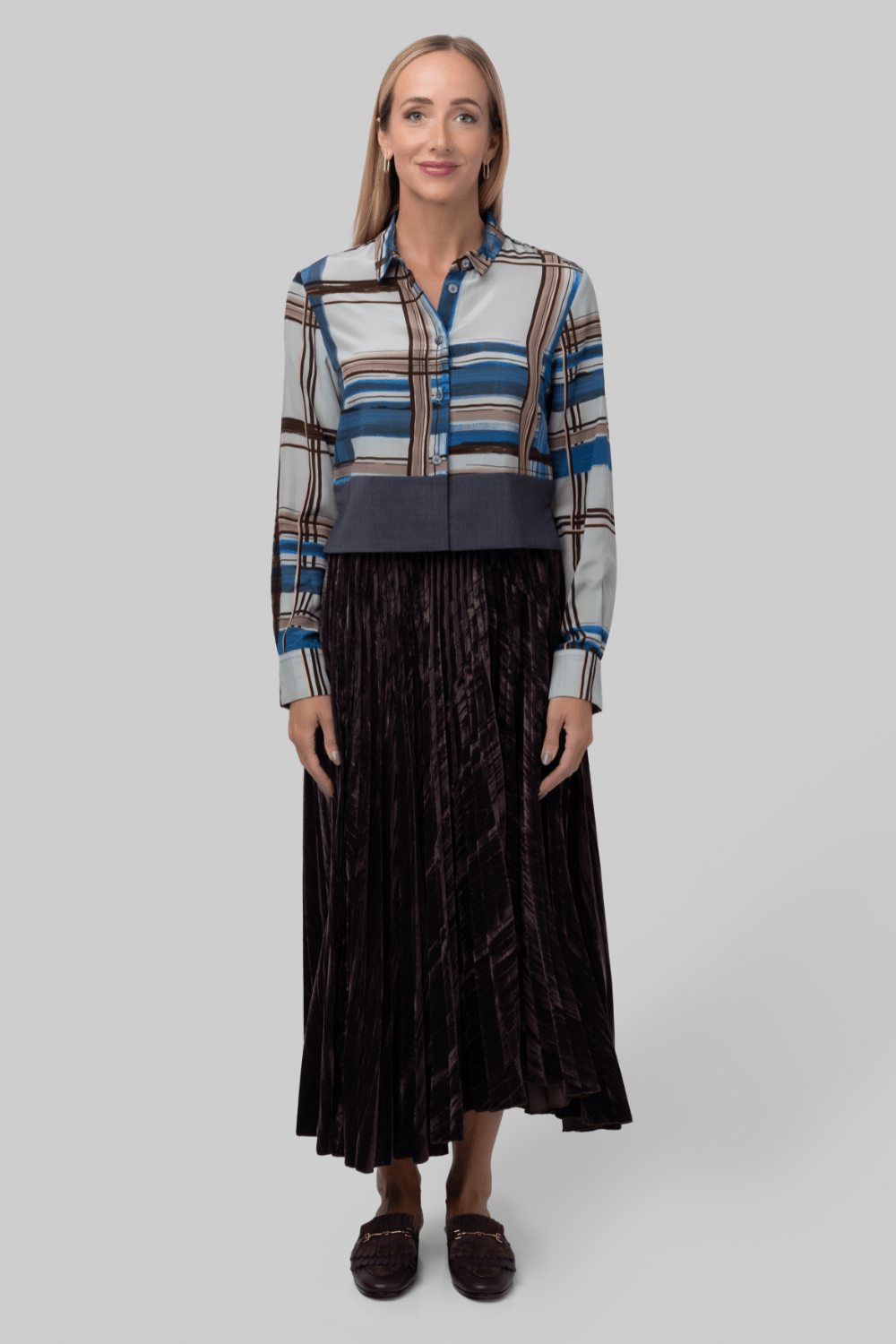 Painted Madras Blouse - Odeeh