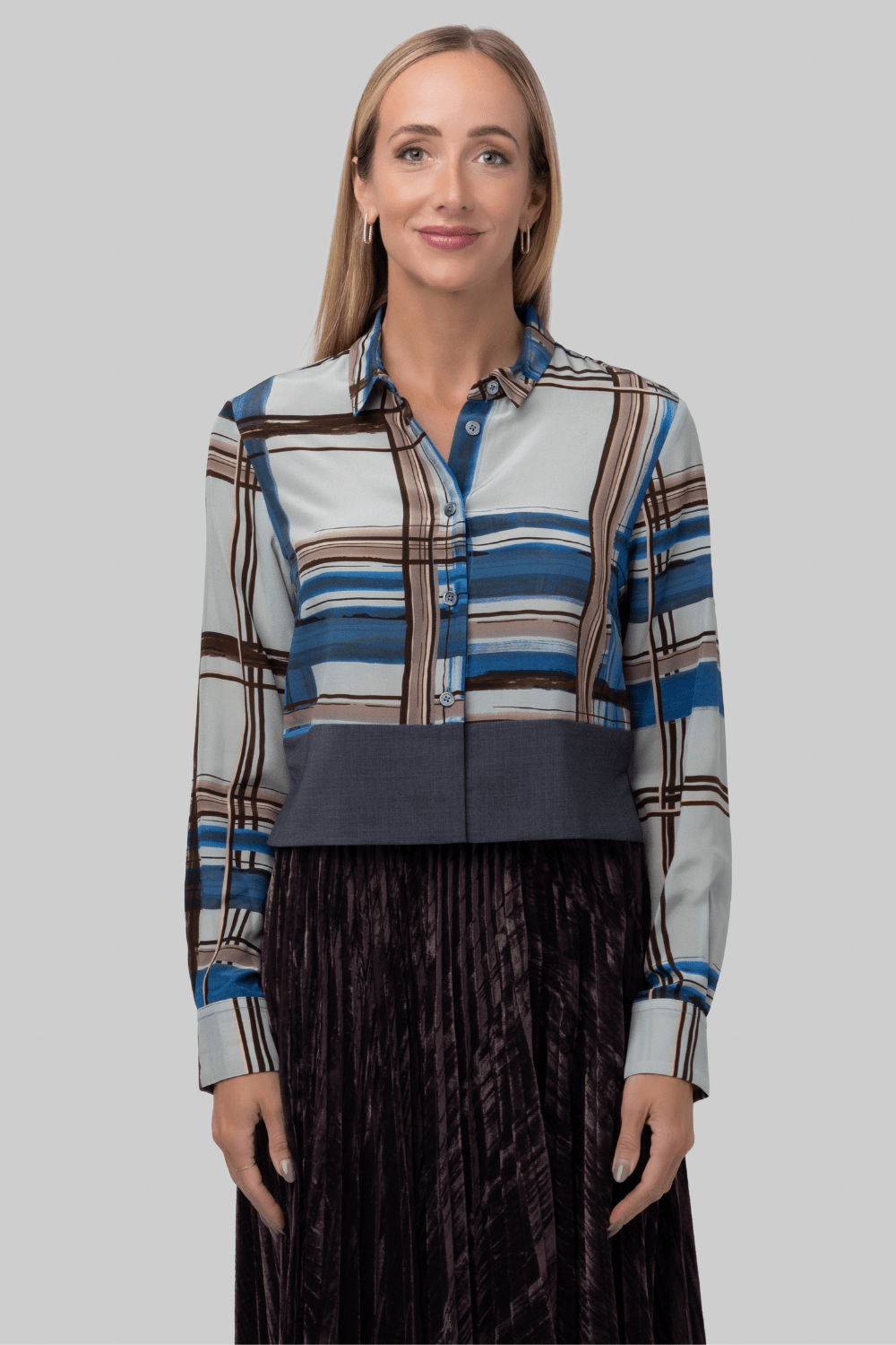 Painted Madras Blouse - Odeeh
