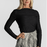 Paloma Black Textured Top - Proenza Schouler White Label