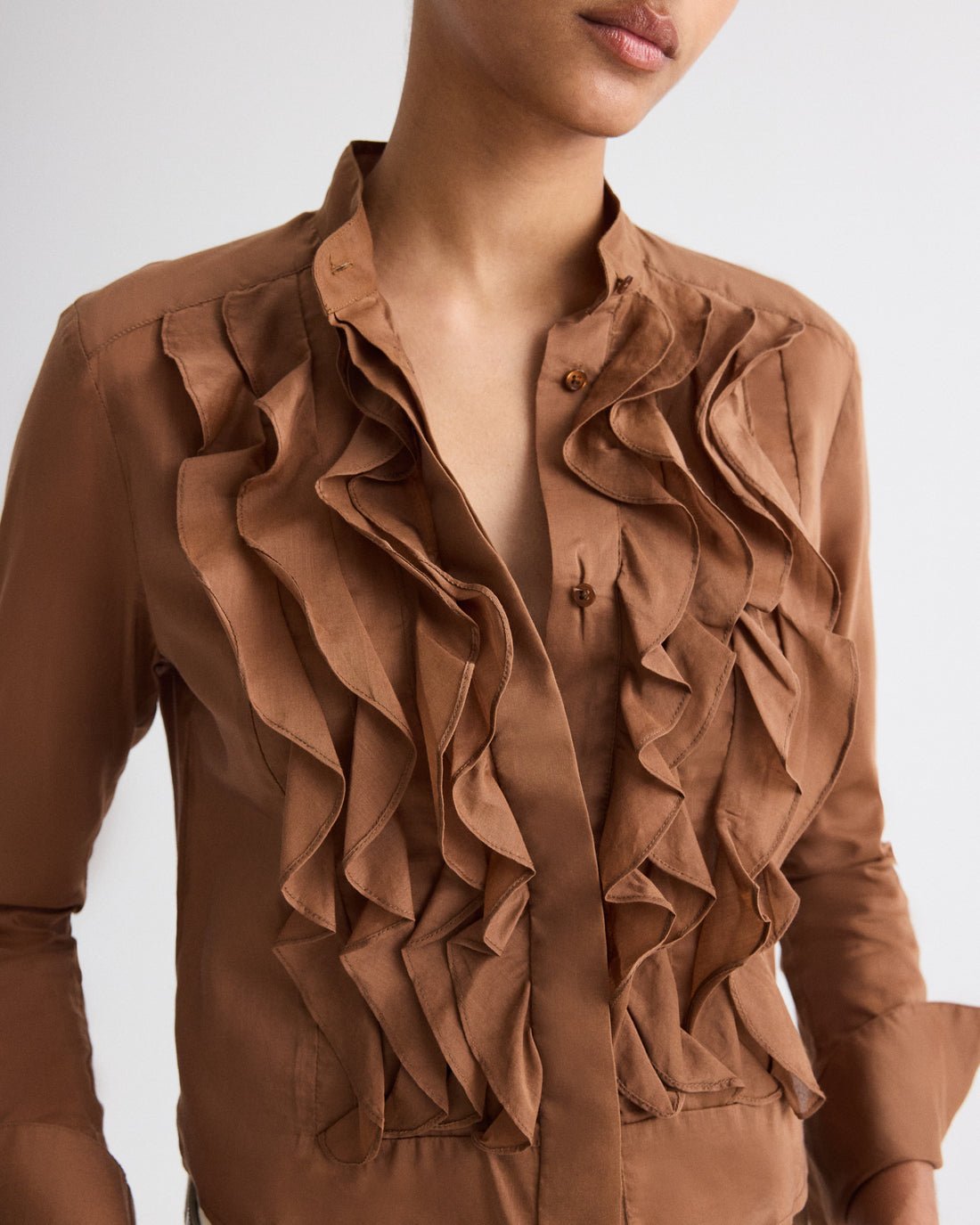 Patti Emperador Ruffle Blouse - TWP