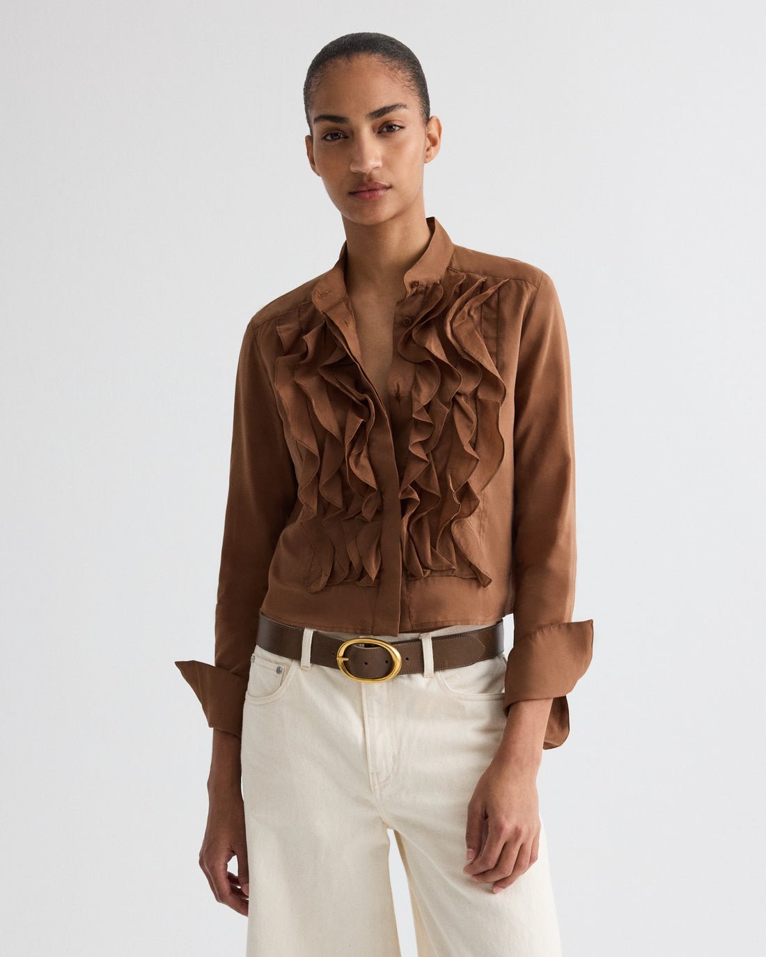 Patti Emperador Ruffle Blouse - TWP