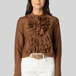 Patti Emperador Ruffle Blouse - TWP
