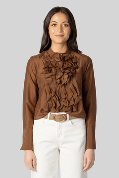Patti Emperador Ruffle Blouse - TWP