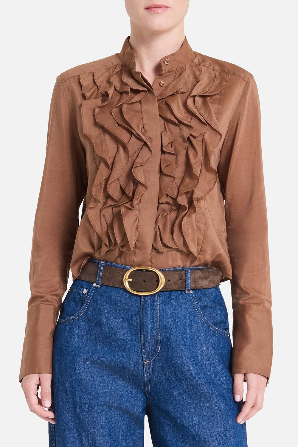 Patti Emperador Ruffle Blouse - TWP