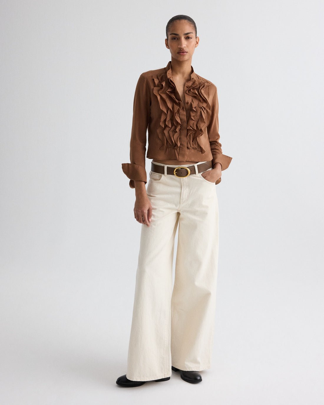 Patti Emperador Ruffle Blouse - TWP