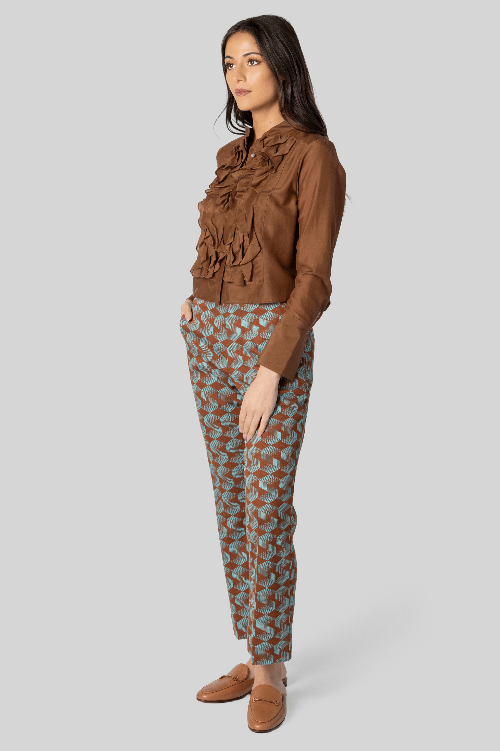 Patti Emperador Ruffle Blouse - TWP