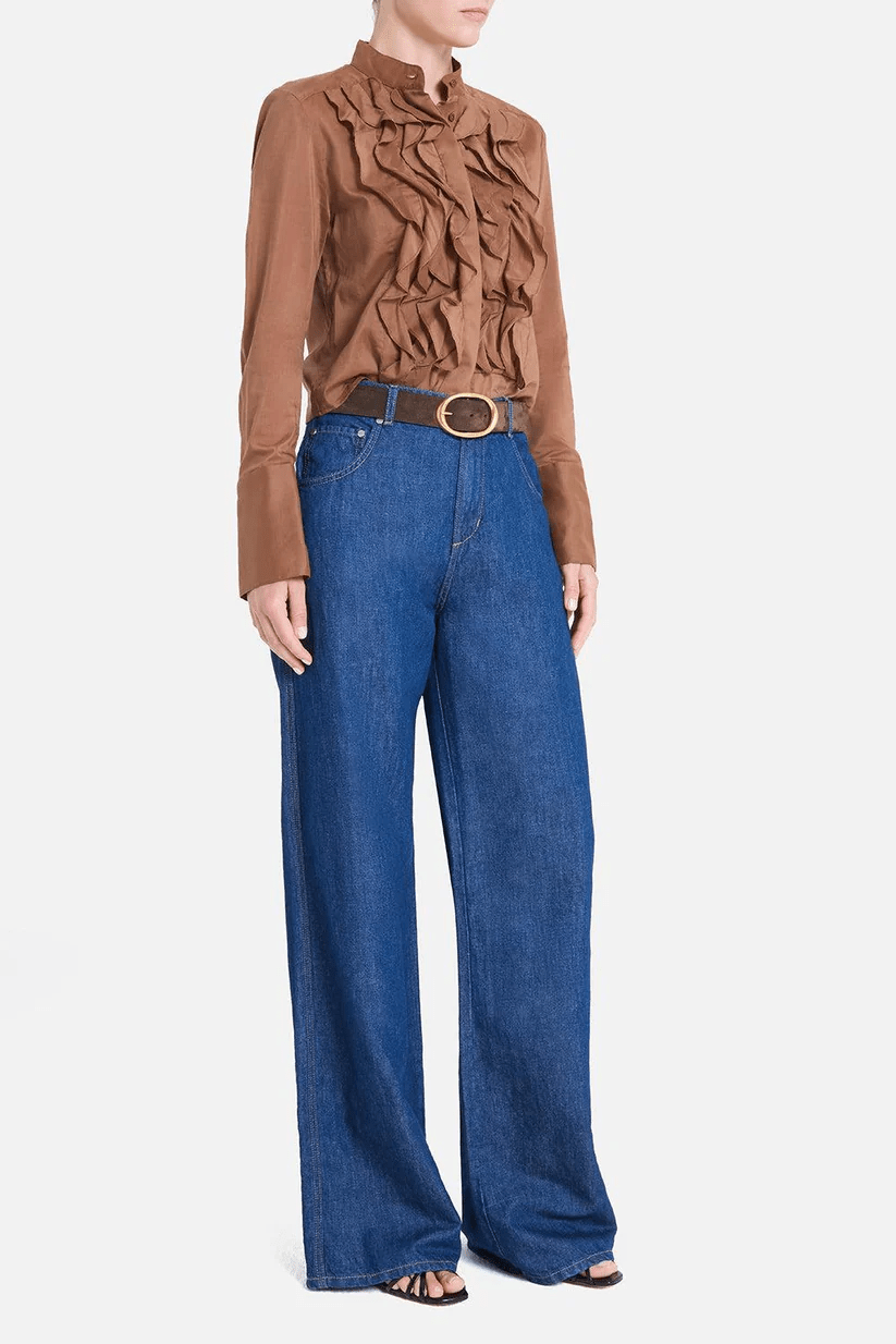 Patti Emperador Ruffle Blouse - TWP