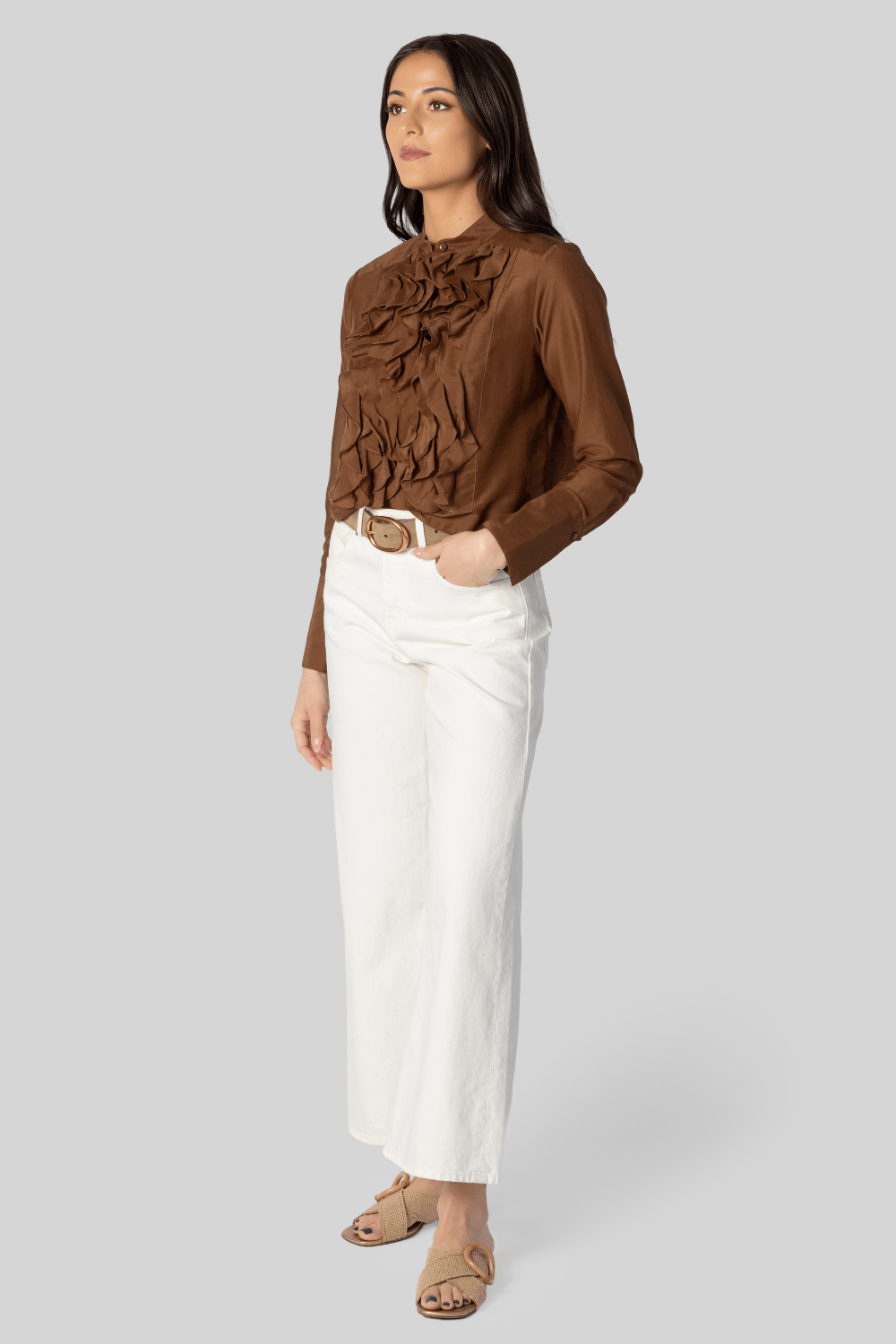 Patti Emperador Ruffle Blouse - TWP