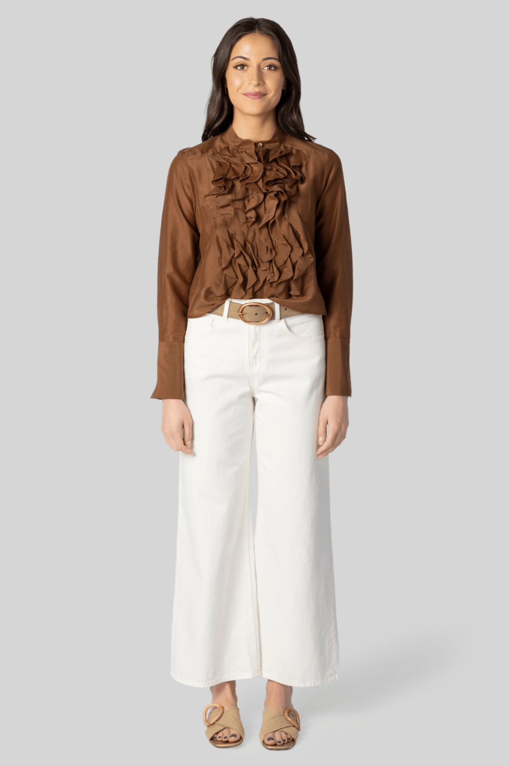 Patti Emperador Ruffle Blouse - TWP
